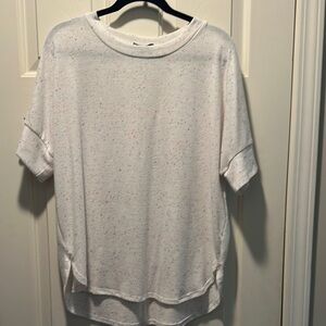 EUC “white birch”Women's White Speckled Top M